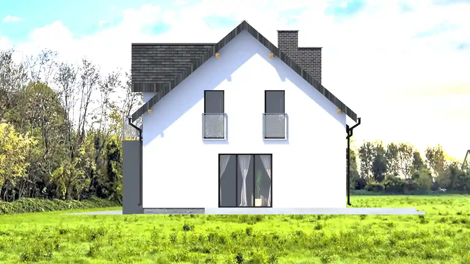 Elewacja lewa Elewacja prawa